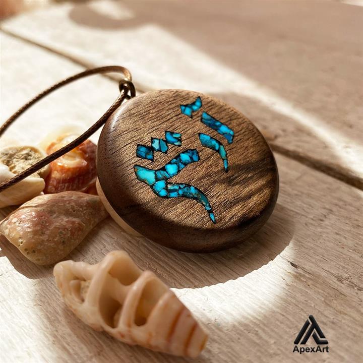 گردنبند فیروزه کوبی شده طرح آرش کد 417